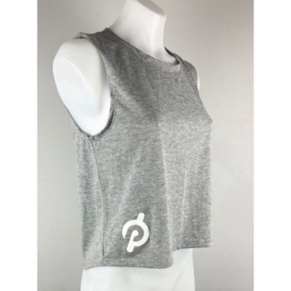 Peloton Lurex cropped grey muscle tank top - Picture 4 of 8